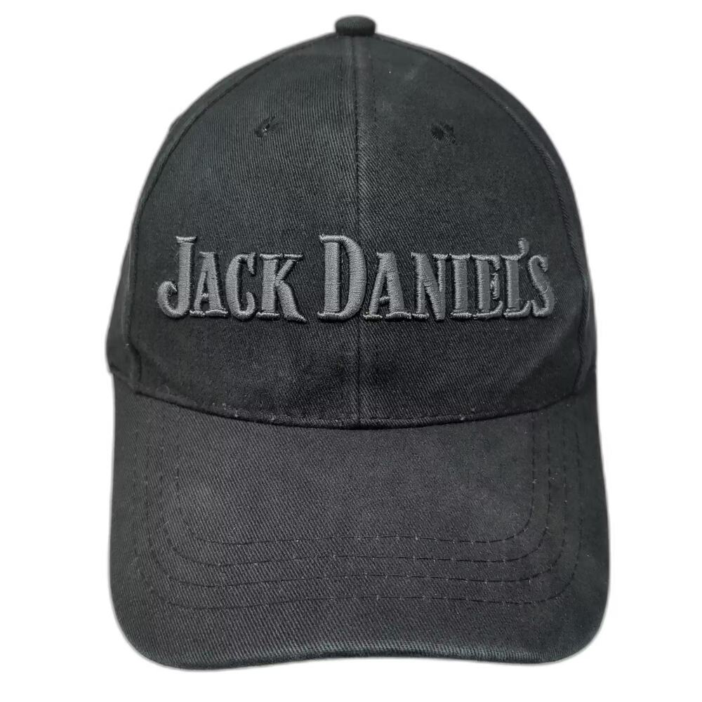 Jack Daniel's Baseball Cap Black Gray One Size Slideback Embroidered Logo Hat
